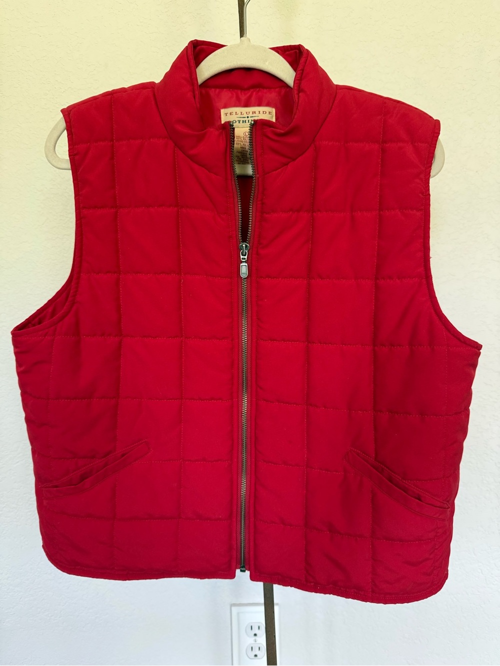 Vintage Telluride Clothing Co. Red Quilted Vest - Women's Sleeveless Jacket